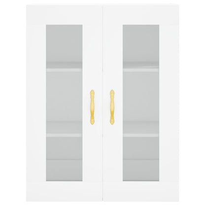 Credenza Bianca 69,5x34x180 cm in Legno Multistrato - homemem39