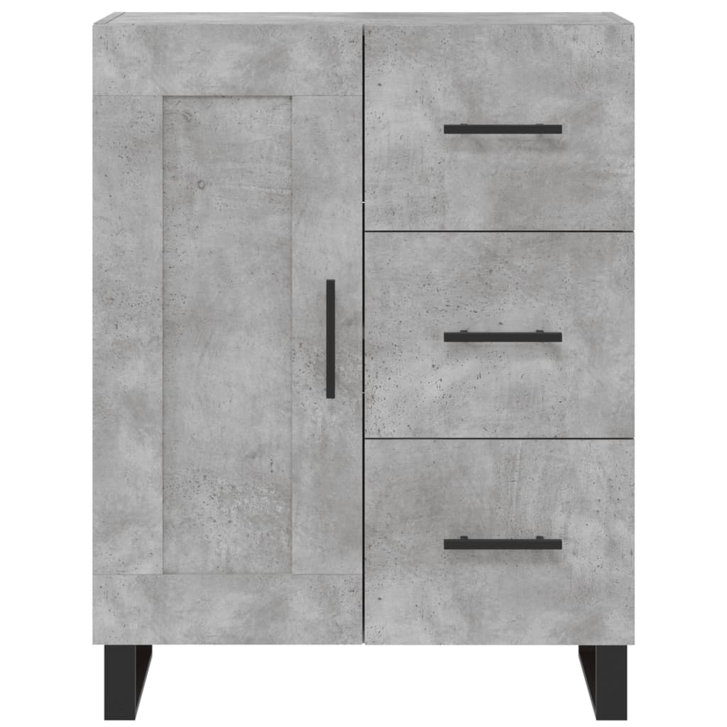 Credenza Grigio Cemento 69,5x34x180 cm in Legno Multistrato