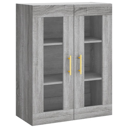 Credenza Grigio Sonoma 69,5x34x180 cm in Legno Multistrato | homemem39