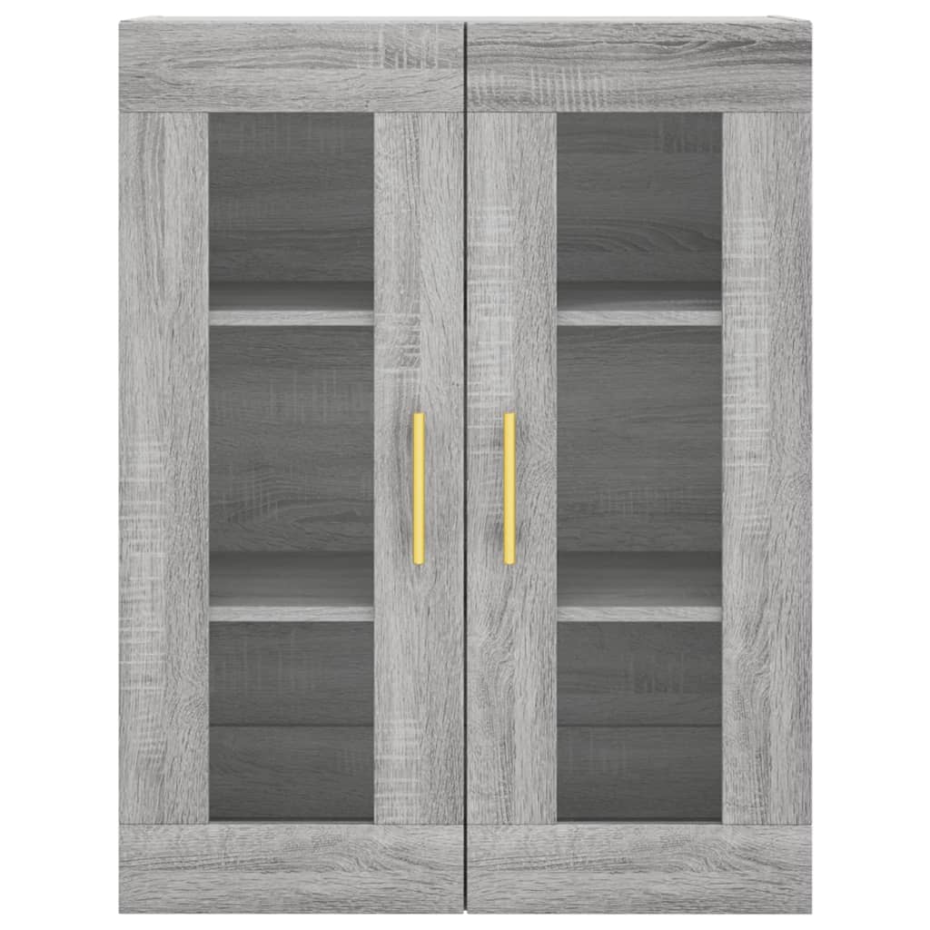 Credenza Grigio Sonoma 69,5x34x180 cm in Legno Multistrato | homemem39