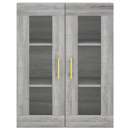 Credenza Grigio Sonoma 69,5x34x180 cm in Legno Multistrato | homemem39