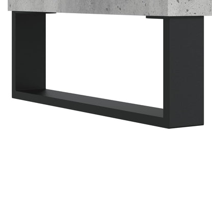 Credenza Grigio Cemento 69,5x34x180 cm in Legno Multistrato