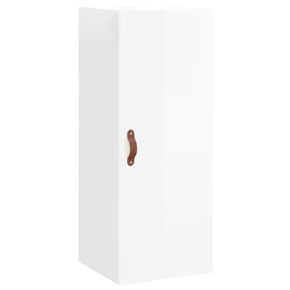 Credenza 34,5x34x180 cm in Legno Multistrato Bianco Lucido - homemem39