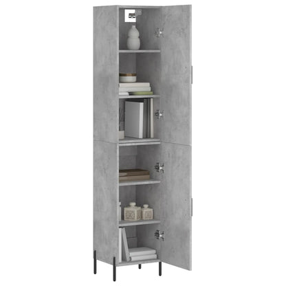 Credenza Grigio Cemento 34,5x34x180 cm in Legno Multistrato - homemem39