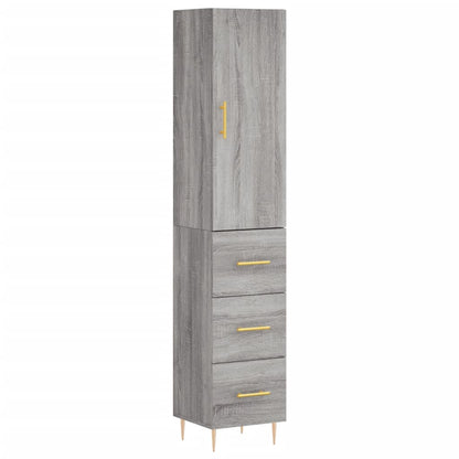 Credenza Grigio Sonoma 34,5x34x180 cm in Legno Multistrato - homemem39