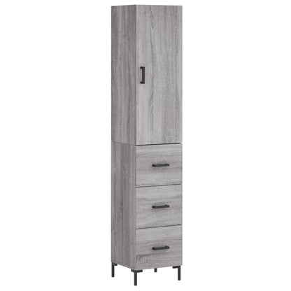 Credenza Grigio Sonoma 34,5x34x180 cm in Legno Multistrato - homemem39