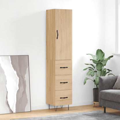 Credenza Rovere Sonoma 34,5x34x180 cm in Legno Multistrato - homemem39