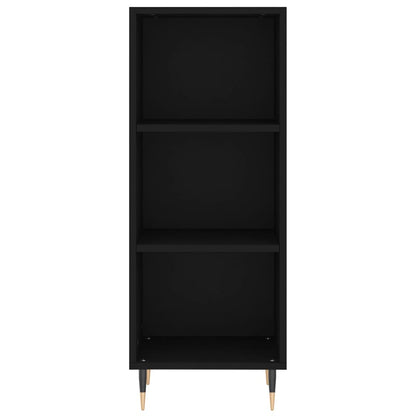 Credenza Nera 34,5x34x180 cm in Legno Multistrato - homemem39