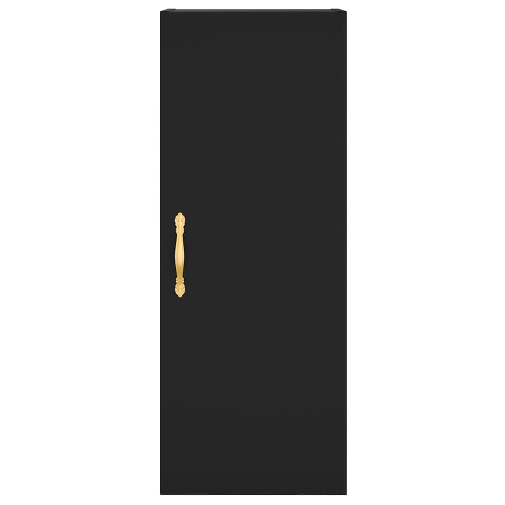 Credenza Nera 34,5x34x180 cm in Legno Multistrato - homemem39