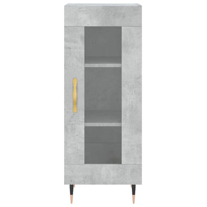 Credenza Grigio Cemento 34,5x34x180 cm in Legno Multistrato