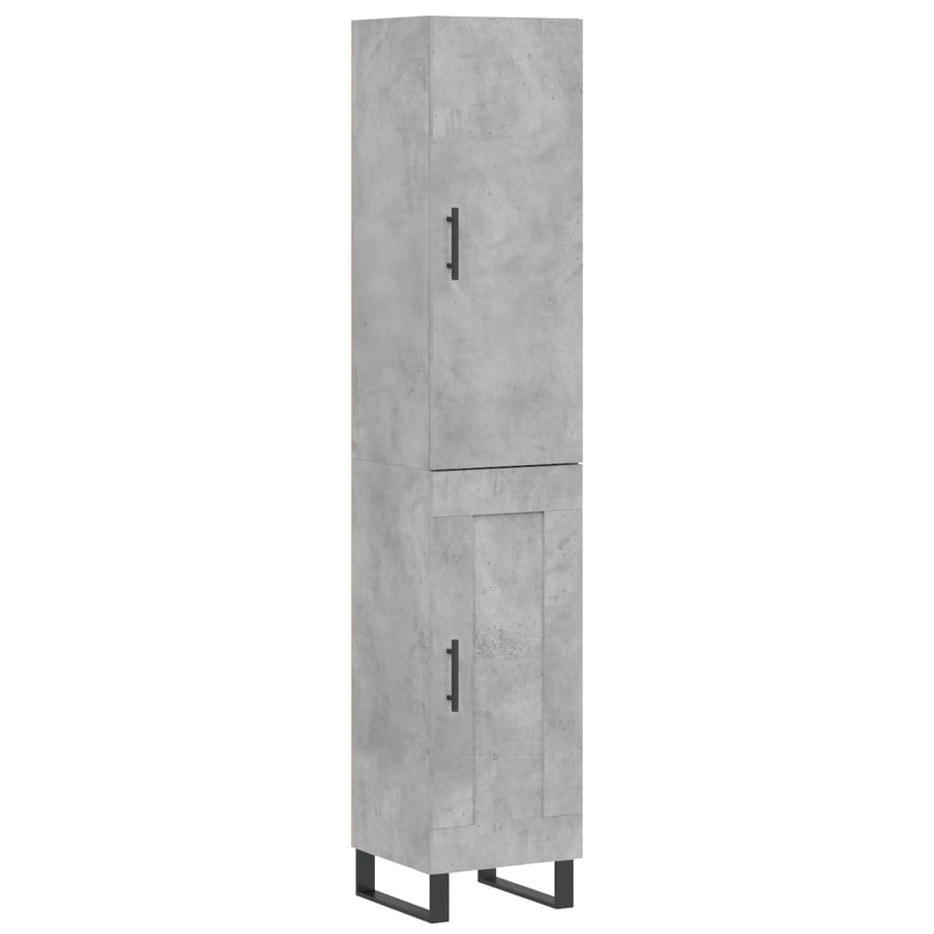 Credenza Grigio Cemento 34,5x34x180 cm in Legno Multistrato - homemem39
