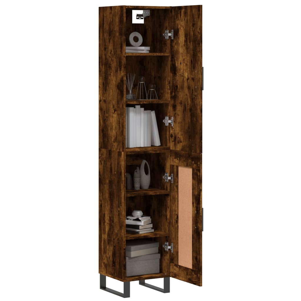 Credenza Rovere Fumo 34,5x34x180 cm in Legno Multistrato - homemem39