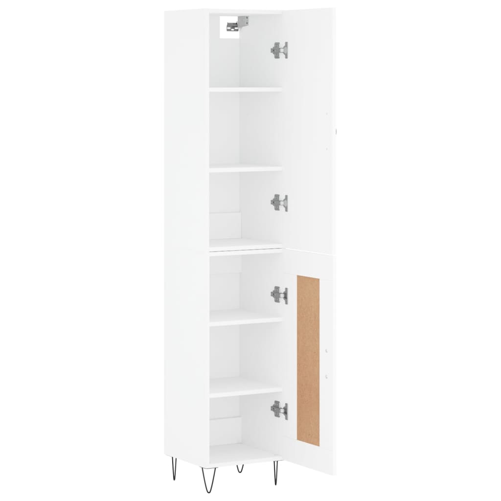 Credenza Bianca 34,5x34x180 cm in Legno Multistrato | homemem39