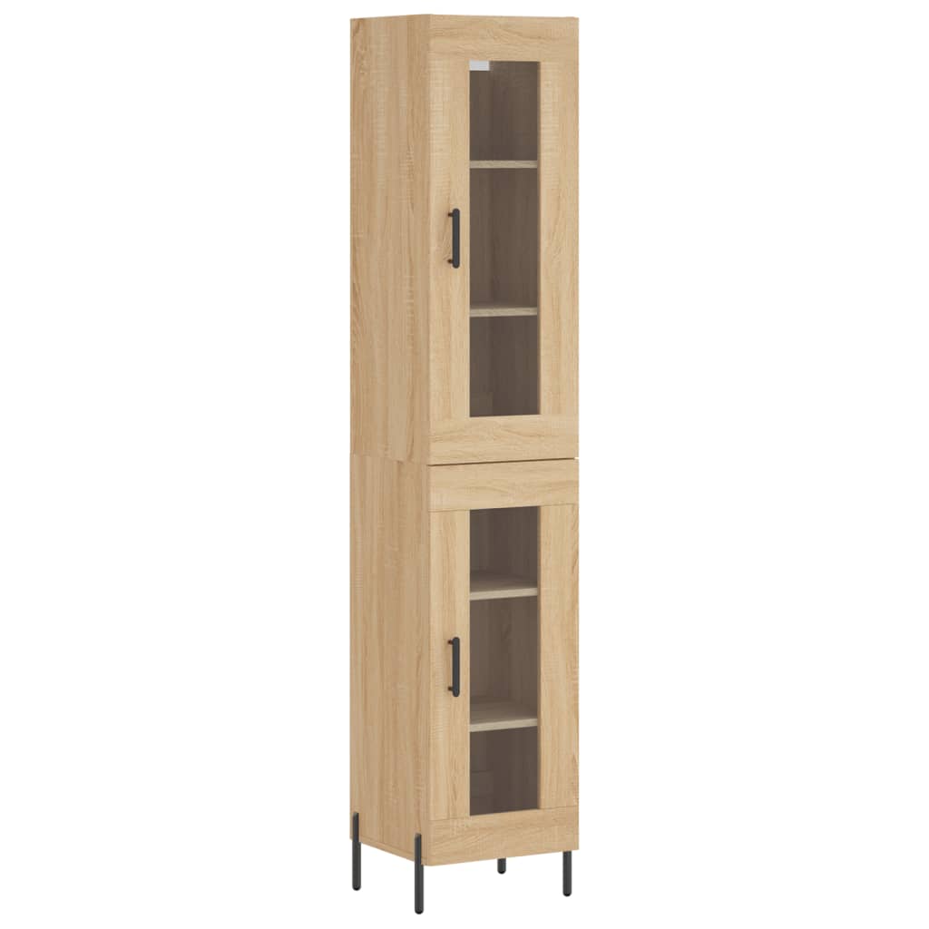Credenza Rovere Sonoma 34,5x34x180 cm in Legno Multistrato