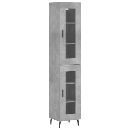 Credenza Grigio Cemento 34,5x34x180 cm in Legno Multistrato - homemem39