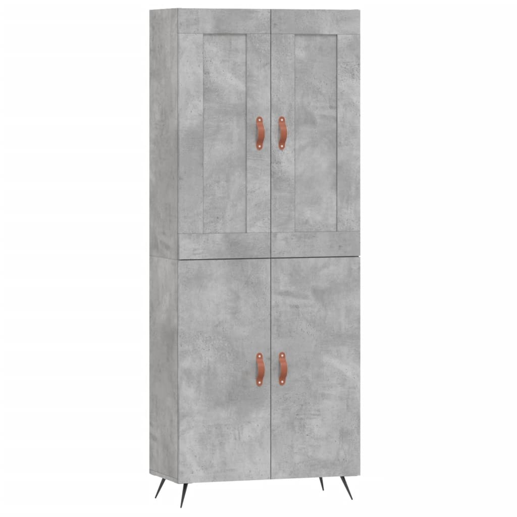 Credenza Grigio Cemento 69,5x34x180 cm in Legno Multistrato - homemem39