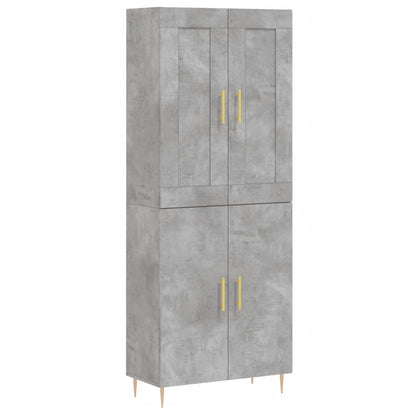 Credenza Grigio Cemento 69,5x34x180 cm in Legno Multistrato - homemem39