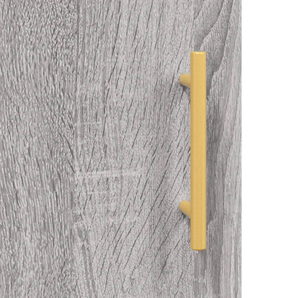 Credenza Grigio Sonoma 69,5x34x180 cm in Legno Multistrato | homemem39