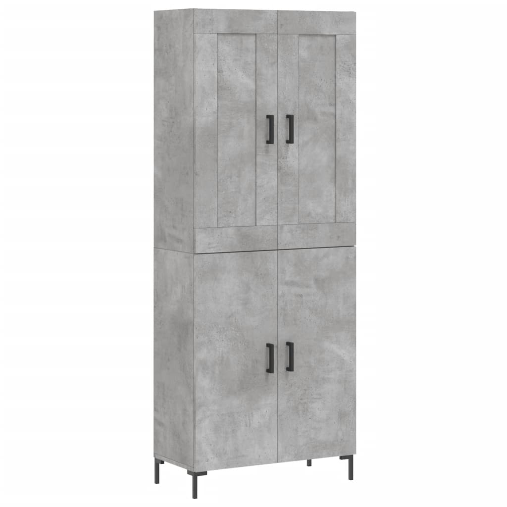 Credenza Grigio Cemento 69,5x34x180 cm in Legno Multistrato - homemem39