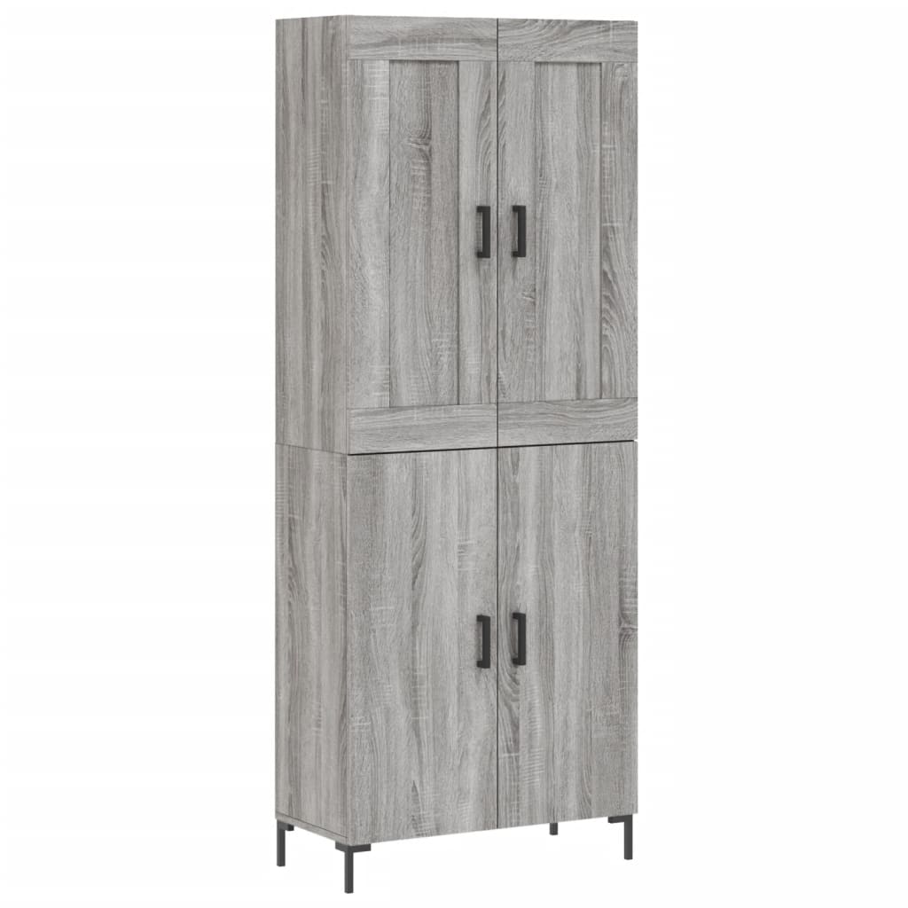 Credenza Grigio Sonoma 69,5x34x180 cm in Legno Multistrato - homemem39