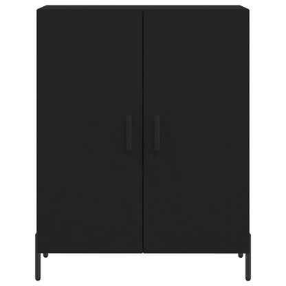 Black Sideboard 69.5x34x180 cm in Multilayer Wood