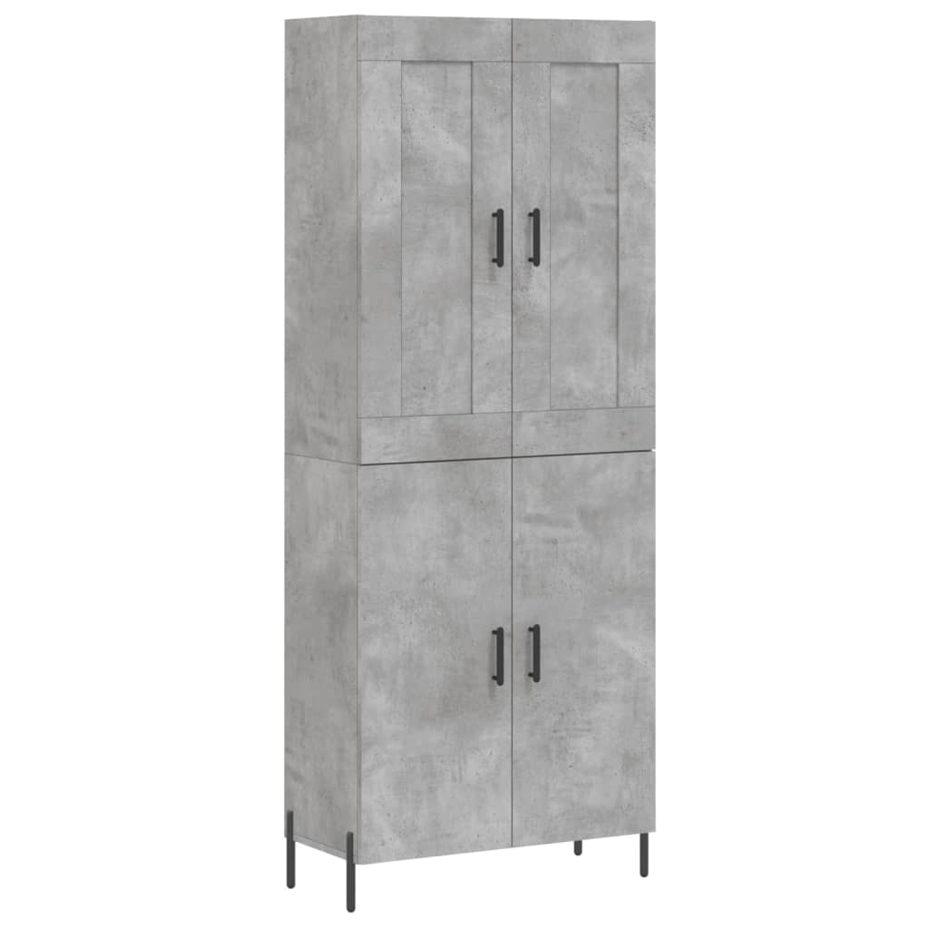 Credenza Grigio Cemento 69,5x34x180 cm in Legno Multistrato - homemem39