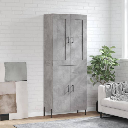 Credenza Grigio Cemento 69,5x34x180 cm in Legno Multistrato - homemem39