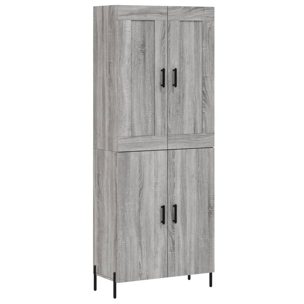 Credenza Grigio Sonoma 69,5x34x180 cm in Legno Multistrato - homemem39