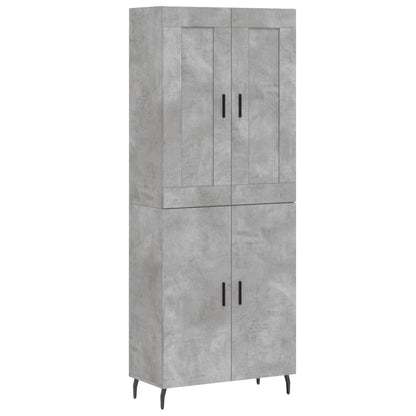 Credenza Grigio Cemento 69,5x34x180 cm in Legno Multistrato - homemem39