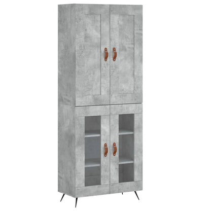 Credenza Grigio Cemento 69,5x34x180 cm in Legno Multistrato - homemem39