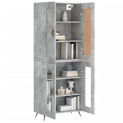 Credenza Grigio Cemento 69,5x34x180 cm in Legno Multistrato - homemem39