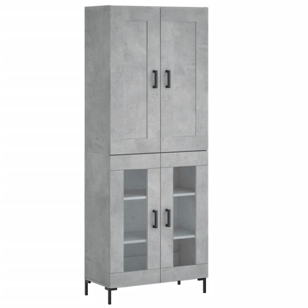 Credenza Grigio Cemento 69,5x34x180 cm in Legno Multistrato - homemem39