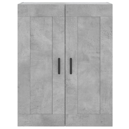 Credenza Grigio Cemento 69,5x34x180 cm in Legno Multistrato