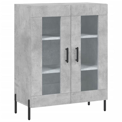 Credenza Grigio Cemento 69,5x34x180 cm in Legno Multistrato