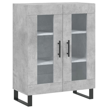 Credenza Grigio Cemento 69,5x34x180 cm in Legno Multistrato