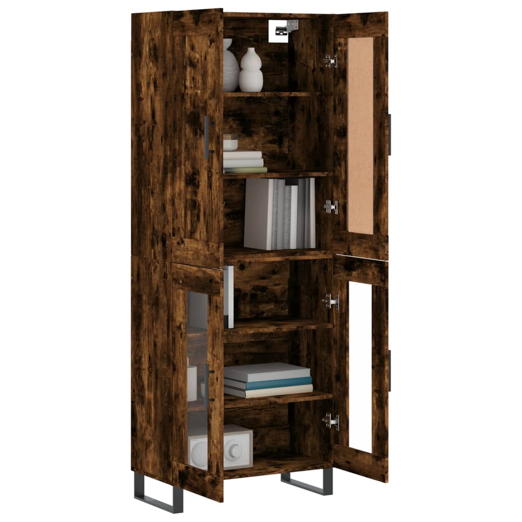 Credenza Rovere Fumo  69,5x34x180 cm in Legno Multistrato