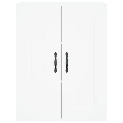 Credenza Bianca 69,5x34x180 cm in Legno Multistrato