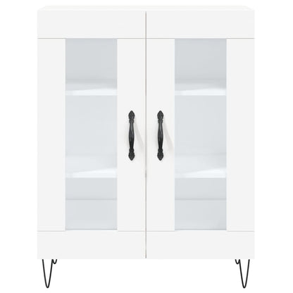 Credenza Bianca 69,5x34x180 cm in Legno Multistrato