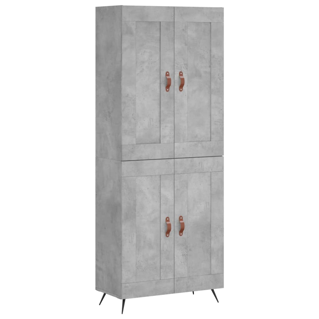 Credenza Grigio Cemento 69,5x34x180 cm in Legno Multistrato - homemem39