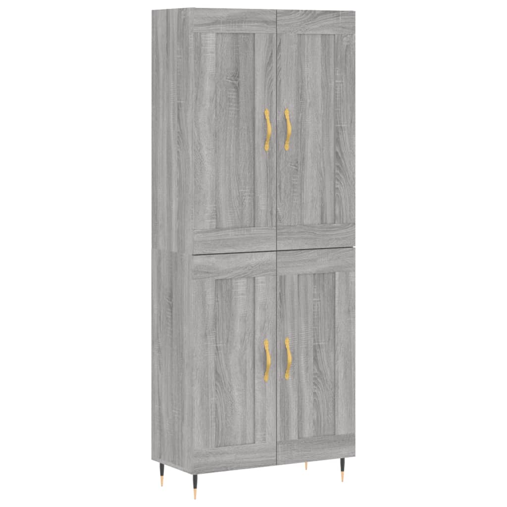 Credenza Grigio Sonoma 69,5x34x180 cm in Legno Multistrato - homemem39