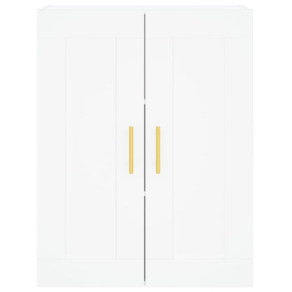 Credenza Bianca 69,5x34x180 cm in Legno Multistrato