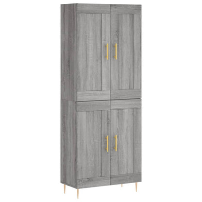 Credenza Grigio Sonoma 69,5x34x180 cm in Legno Multistrato | homemem39