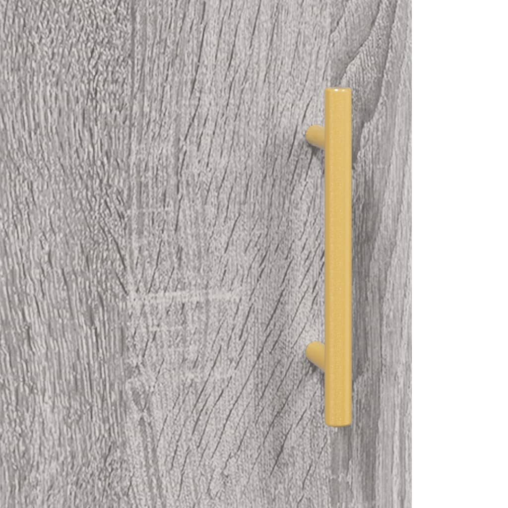 Credenza Grigio Sonoma 69,5x34x180 cm in Legno Multistrato | homemem39