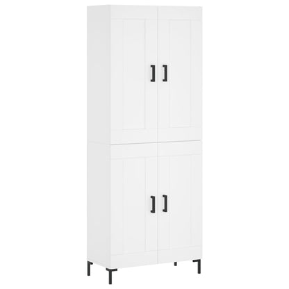 Credenza Bianca 69,5x34x180 cm in Legno Multistrato | homemem39