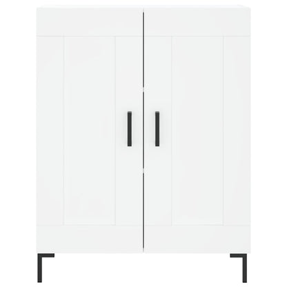 Credenza Bianca 69,5x34x180 cm in Legno Multistrato