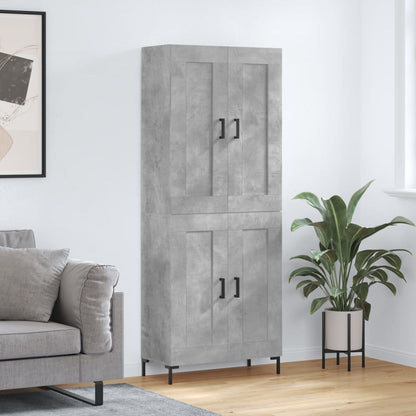 Credenza Grigio Cemento 69,5x34x180 cm in Legno Multistrato - homemem39