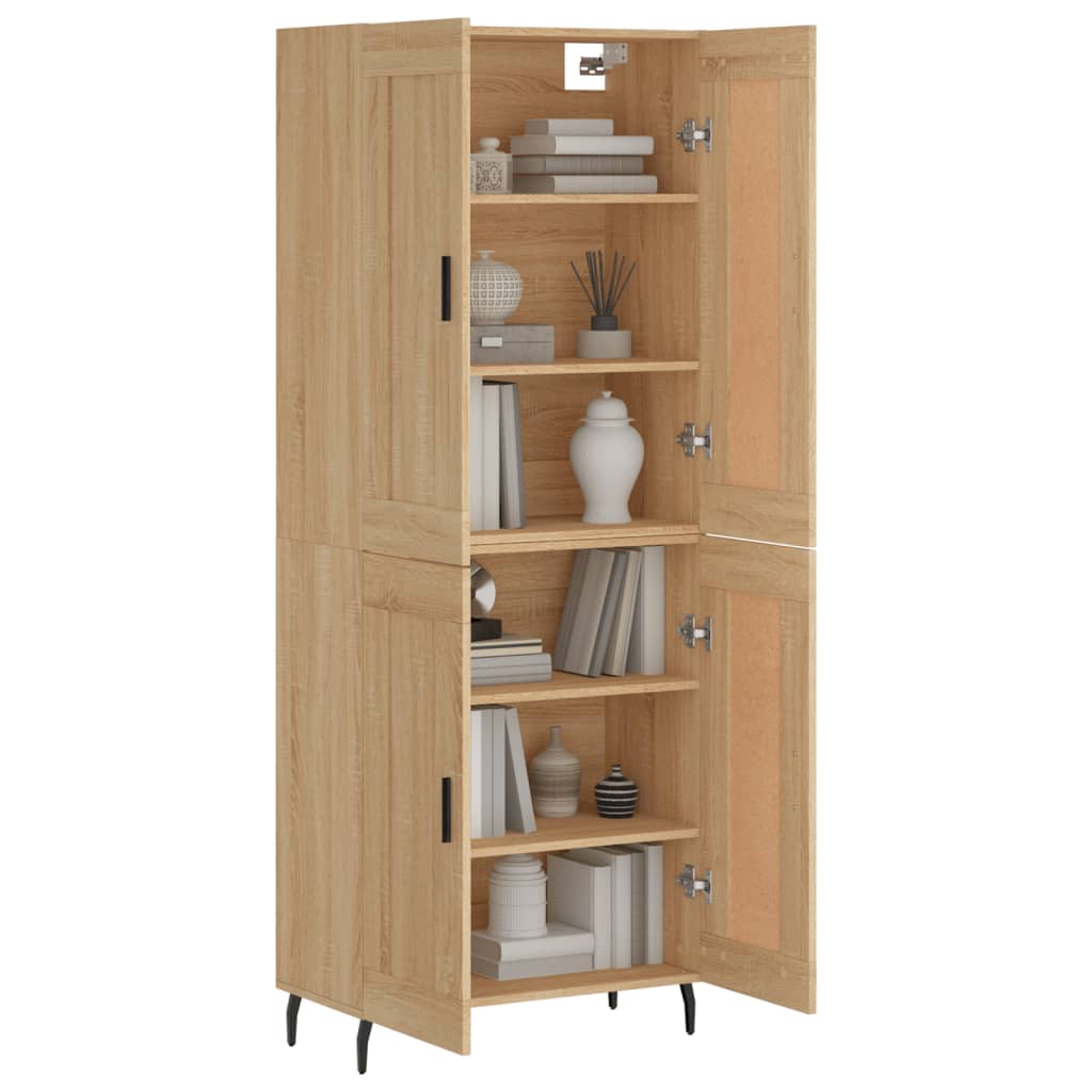 Credenza Rovere Sonoma 69,5x34x180 cm in Legno Multistrato | homemem39
