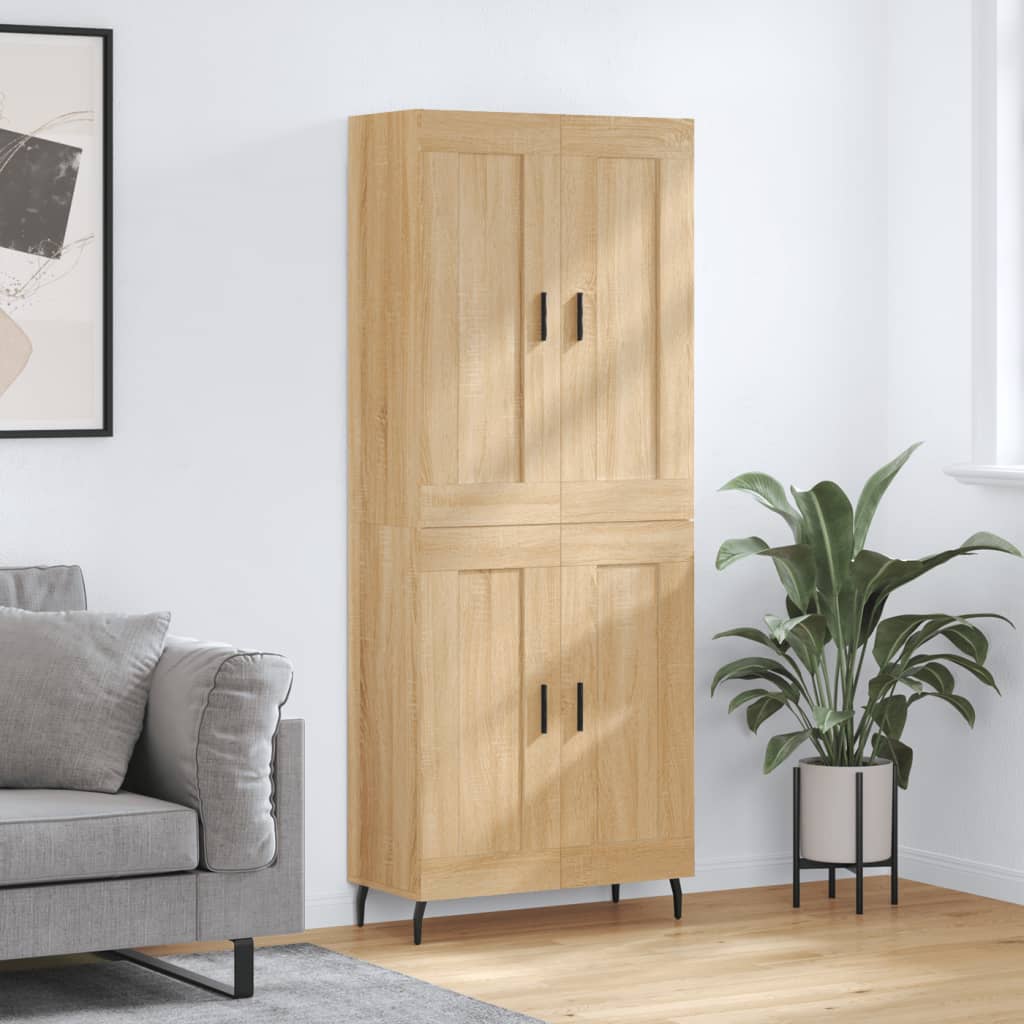 Credenza Rovere Sonoma 69,5x34x180 cm in Legno Multistrato | homemem39