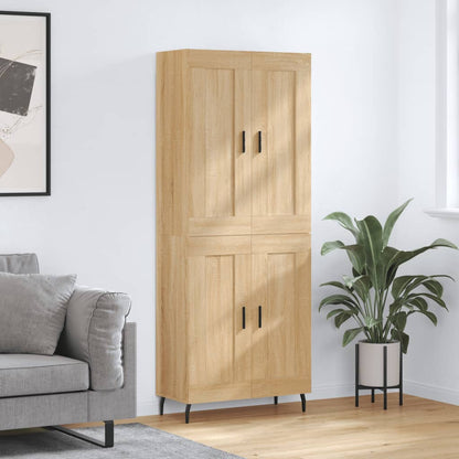 Credenza Rovere Sonoma 69,5x34x180 cm in Legno Multistrato | homemem39