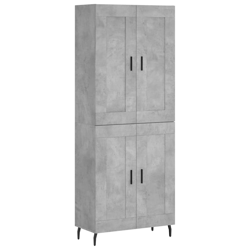 Credenza Grigio Cemento 69,5x34x180 cm in Legno Multistrato - homemem39